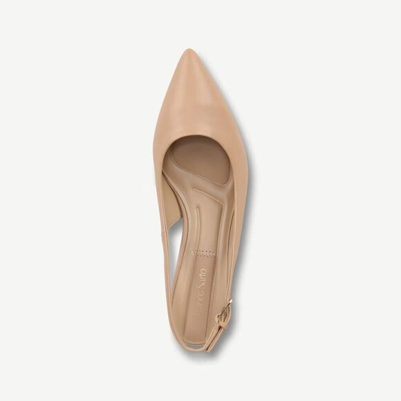 New - Franco Sarto Womens Racer Slingback - Heel Pointed Toe Pump, SZ 6.5 -Beige - Picture 8 of 8